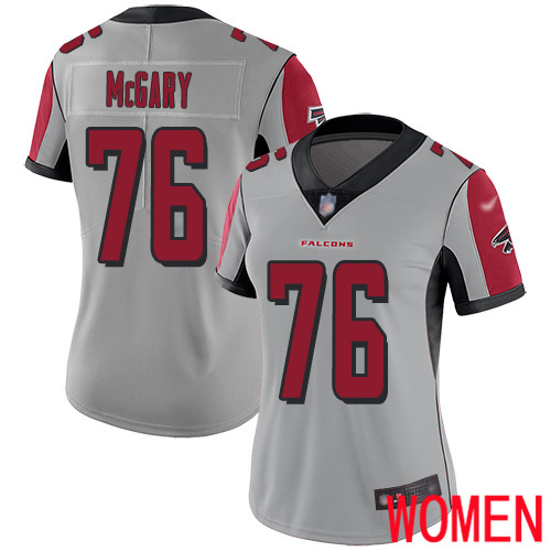 Atlanta Falcons Limited Silver Women Kaleb McGary Jersey NFL Football 76 Inverted Legend